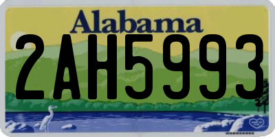 AL license plate 2AH5993