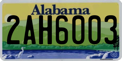 AL license plate 2AH6003