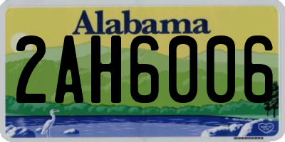 AL license plate 2AH6006