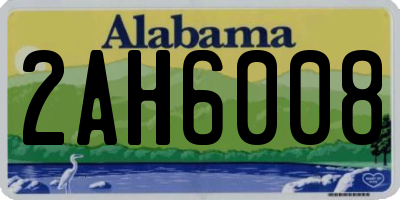 AL license plate 2AH6008