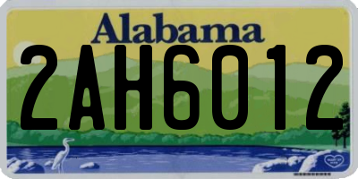 AL license plate 2AH6012