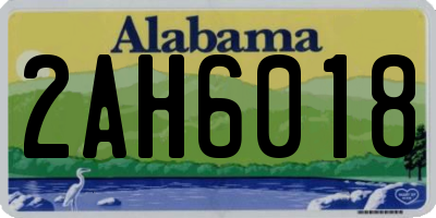 AL license plate 2AH6018