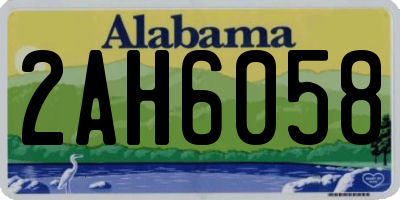 AL license plate 2AH6058