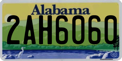 AL license plate 2AH6060