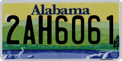 AL license plate 2AH6061