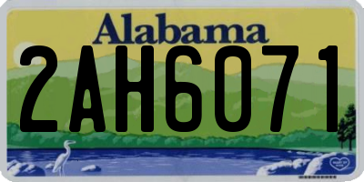 AL license plate 2AH6071