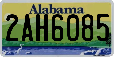AL license plate 2AH6085