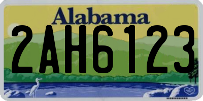 AL license plate 2AH6123
