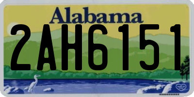 AL license plate 2AH6151
