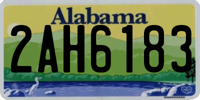 AL license plate 2AH6183