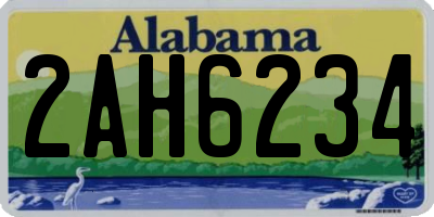 AL license plate 2AH6234