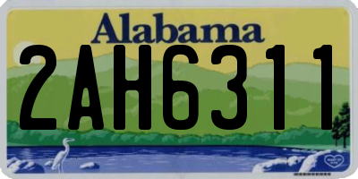 AL license plate 2AH6311