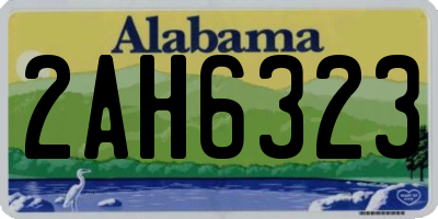 AL license plate 2AH6323