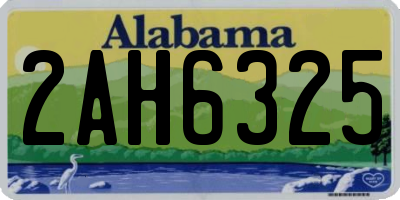 AL license plate 2AH6325