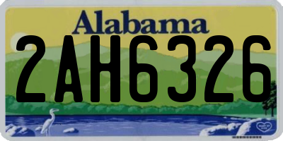 AL license plate 2AH6326