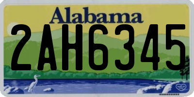 AL license plate 2AH6345