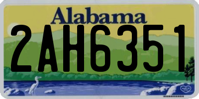 AL license plate 2AH6351