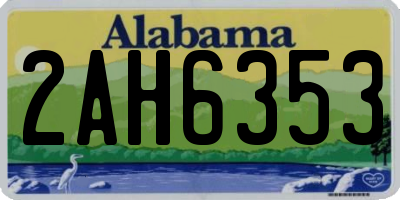 AL license plate 2AH6353