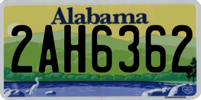 AL license plate 2AH6362