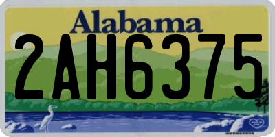 AL license plate 2AH6375