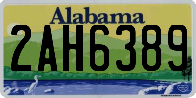 AL license plate 2AH6389