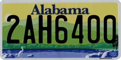 AL license plate 2AH6400
