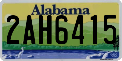 AL license plate 2AH6415