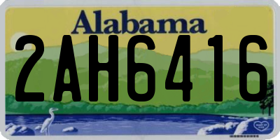 AL license plate 2AH6416