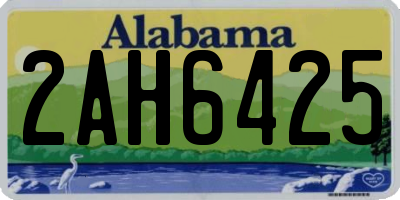 AL license plate 2AH6425