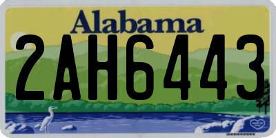 AL license plate 2AH6443