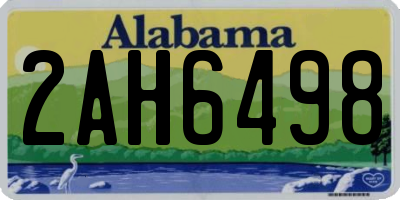 AL license plate 2AH6498