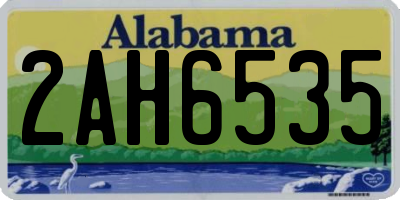AL license plate 2AH6535