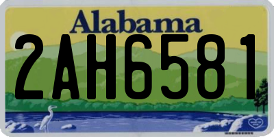 AL license plate 2AH6581