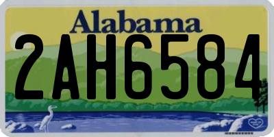 AL license plate 2AH6584