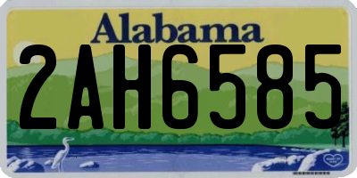 AL license plate 2AH6585