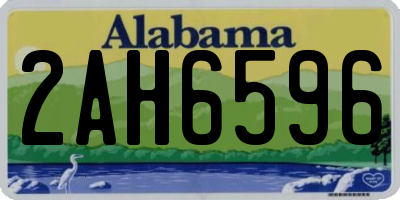 AL license plate 2AH6596