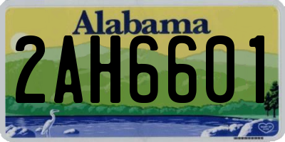 AL license plate 2AH6601