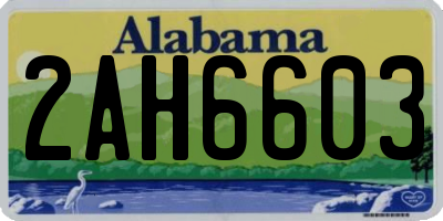 AL license plate 2AH6603
