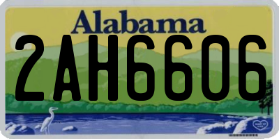 AL license plate 2AH6606