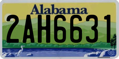 AL license plate 2AH6631