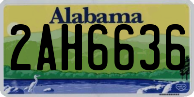 AL license plate 2AH6636