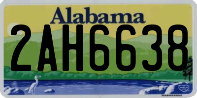 AL license plate 2AH6638