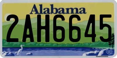 AL license plate 2AH6645