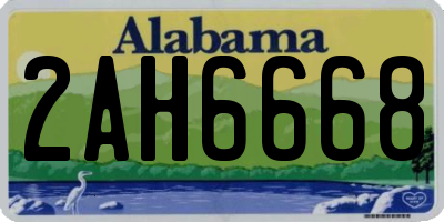 AL license plate 2AH6668