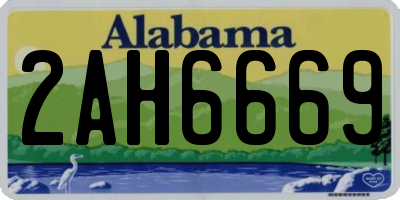 AL license plate 2AH6669