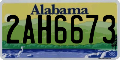AL license plate 2AH6673