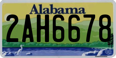 AL license plate 2AH6678
