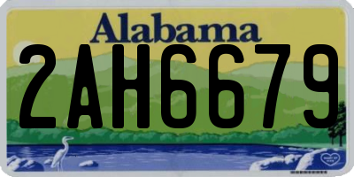 AL license plate 2AH6679
