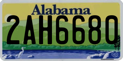 AL license plate 2AH6680