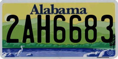 AL license plate 2AH6683